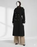 Abaya style kimono avec foulard - الصورة 3